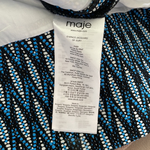 MAJE | Blue Paco Jacquard Skort - Picture 10 of 14